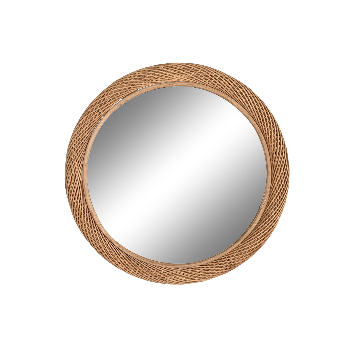 Wall mirror Home ESPRIT Light brown Natural Urban 72 x 7 x 72 cm