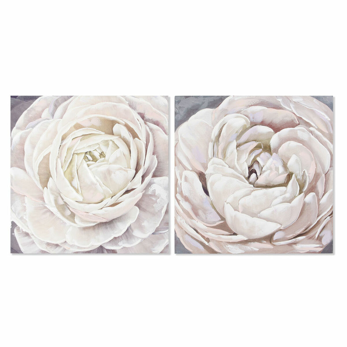 Painting DKD Home Decor Flower (80 x 3 x 80 cm) (2 Units)